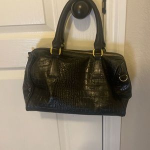 Black Valentina Handbag Genuine Leather Made in Italy